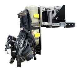 QUIC-SLIDE Swing-Down SCBA Bracket Extended